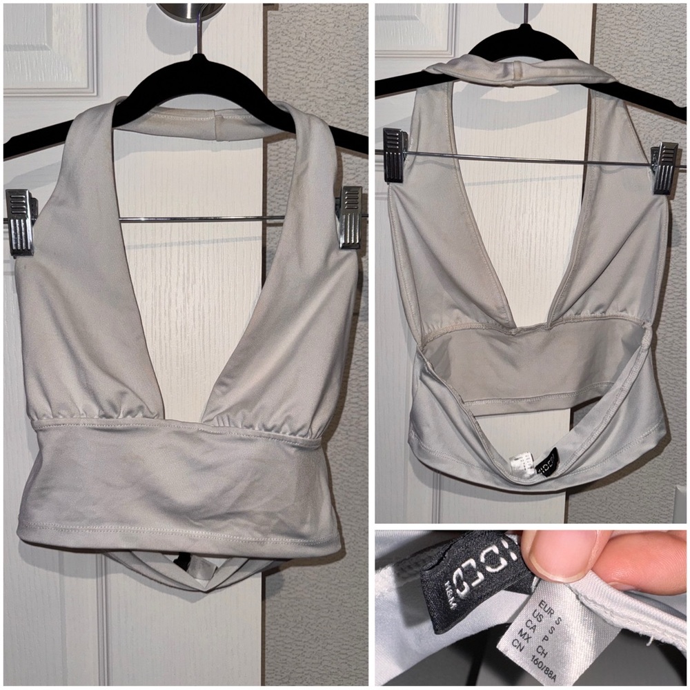 H&M Gray Halter Top